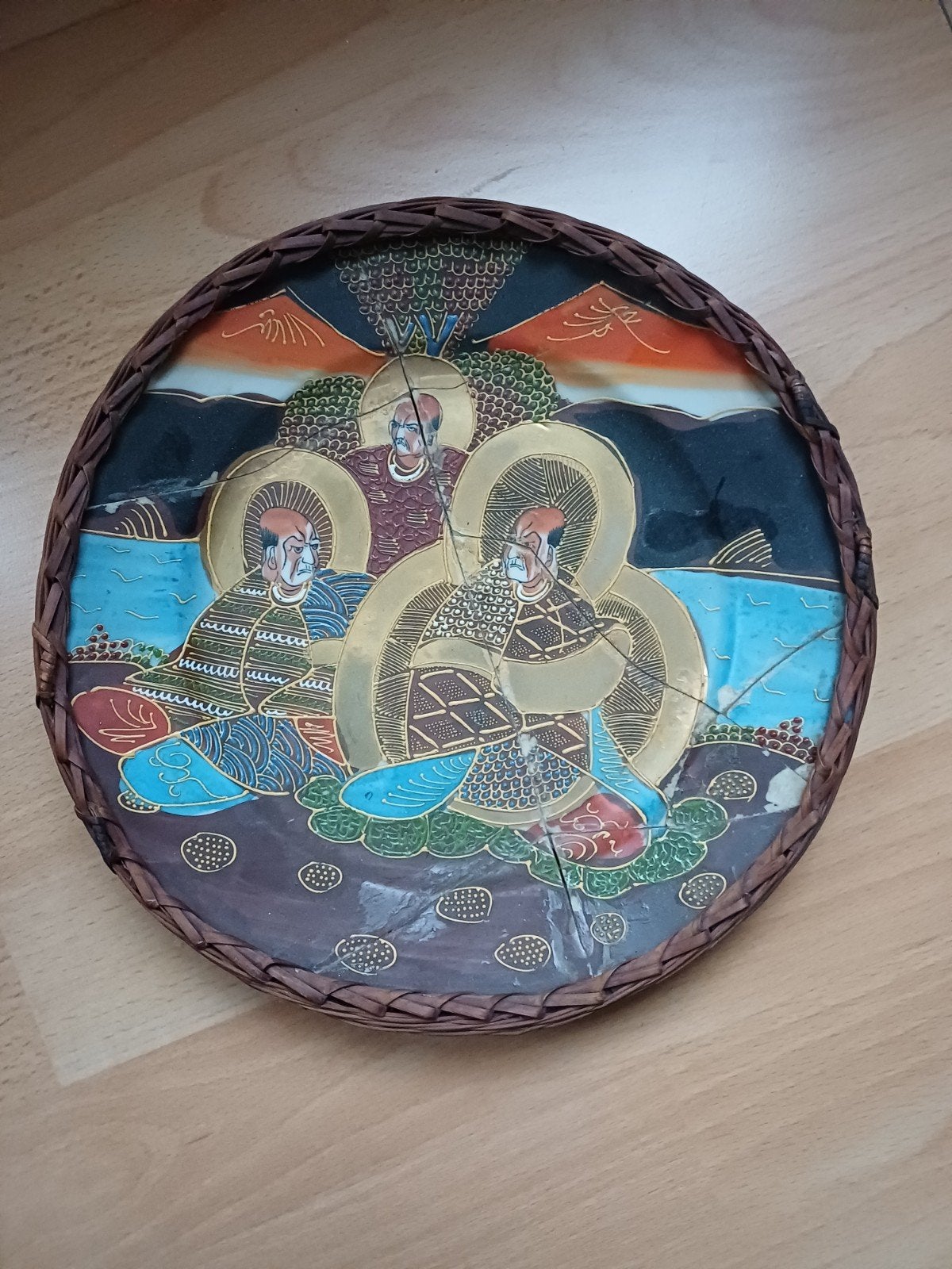 Antiek Japans Satsuma bord D=25cm, Ophalen of Verzenden