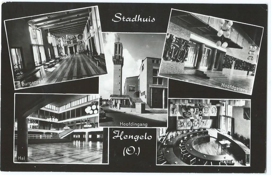 Ansichtkaart  HENGELO  Stadhuis, Verzamelen, Ansichtkaarten | Nederland, Verzenden, 1960 tot 1980, Gelopen, Overijssel