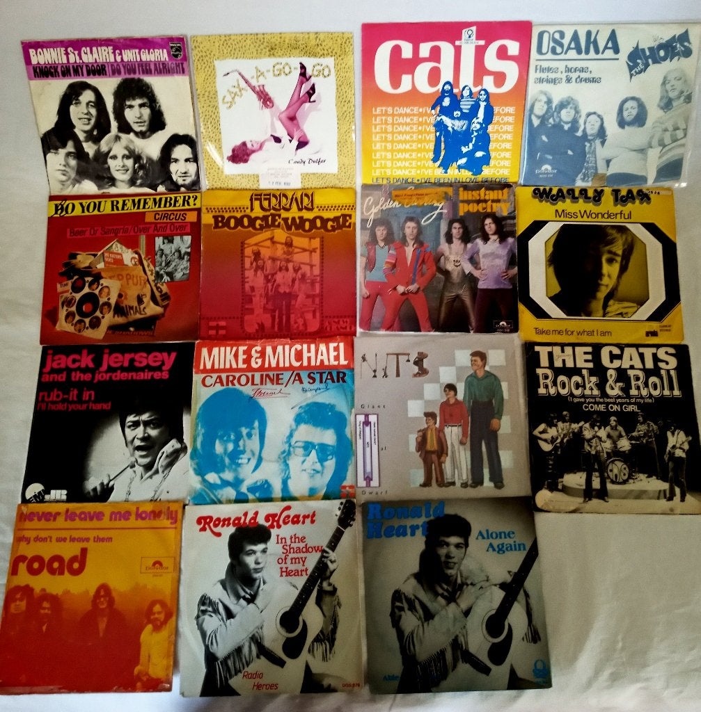 Partij van 190 singles., Originele persing, Gebruikt, Overige genres, 7 inch