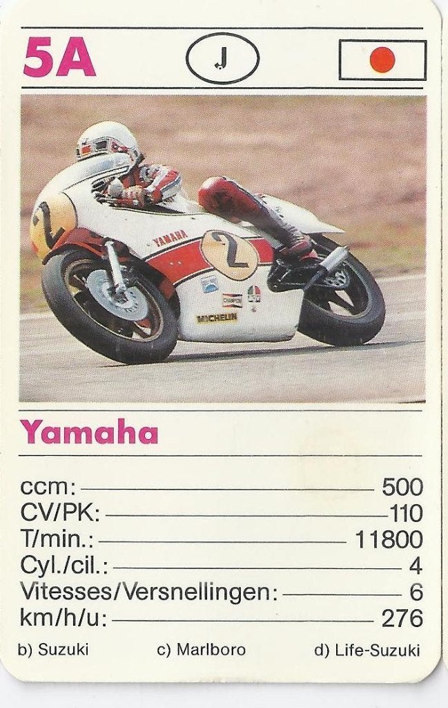 Kw3704 motorkaartje yamaha ( 5a ), Ophalen of Verzenden, Zo goed als nieuw, Motoren