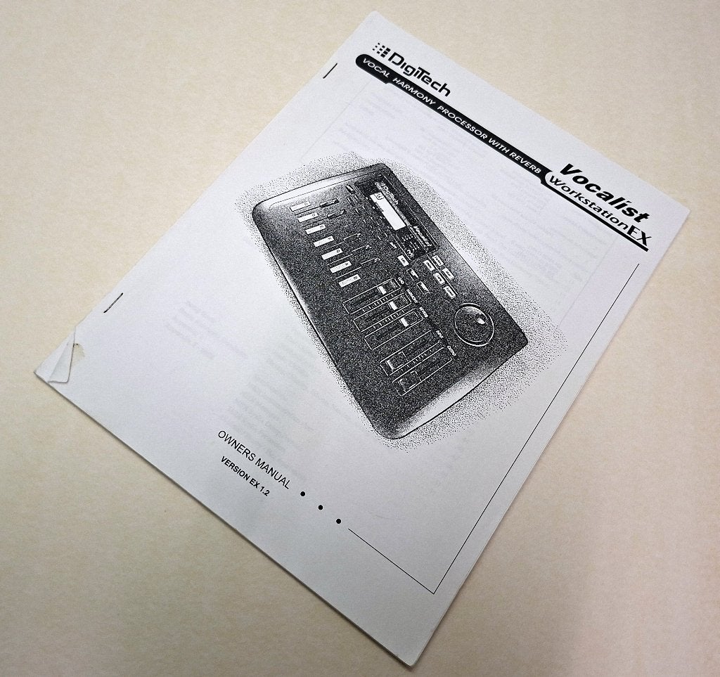 Digitech Vocalist - Manual, Muziek en Instrumenten, Ophalen of Verzenden, Zo goed als nieuw