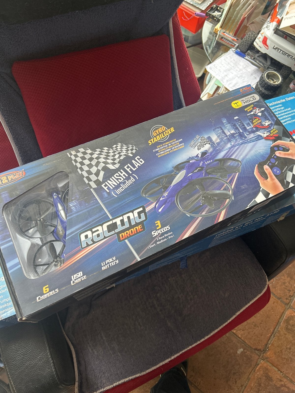 Racing Drone met Gyro Stabilizer en 3 Snelheden, Audio, Tv en Foto, Drones, Overige merken, Minder dan 100 meter, Zo goed als nieuw
