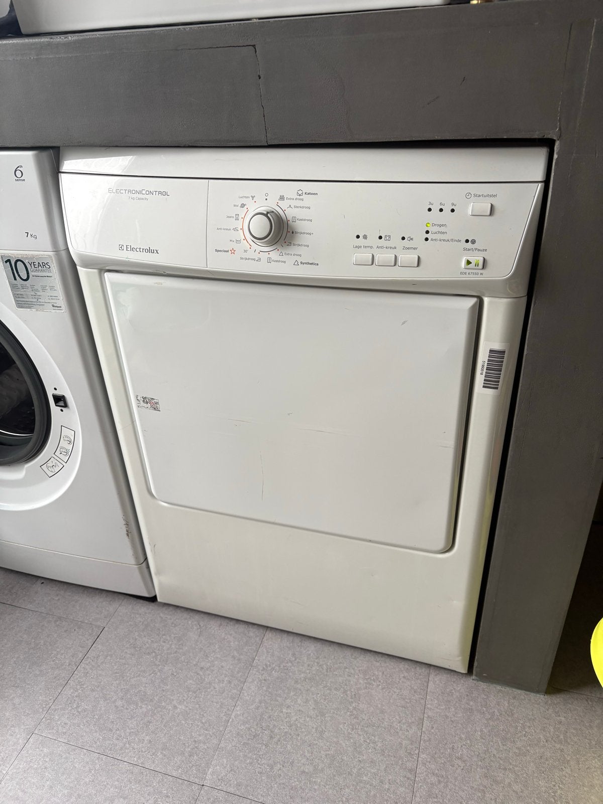 Electrolux EDE 67550 W Condensdroger, Witgoed en Apparatuur, 6 tot 8 kg, Gebruikt, Ophalen of Verzenden, Voorlader