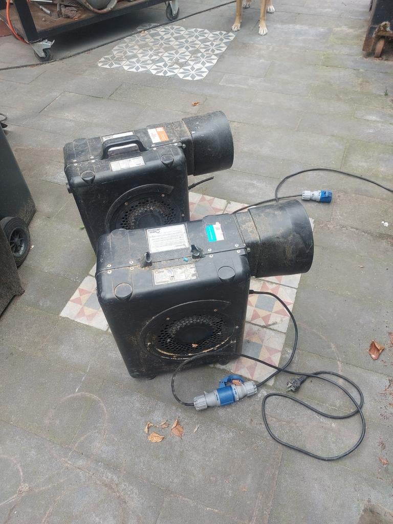2x Professionele luchtkussen - ventlatoren 175 voor 2 per st, Ophalen of Verzenden, Gebruikt, Vloerventilator