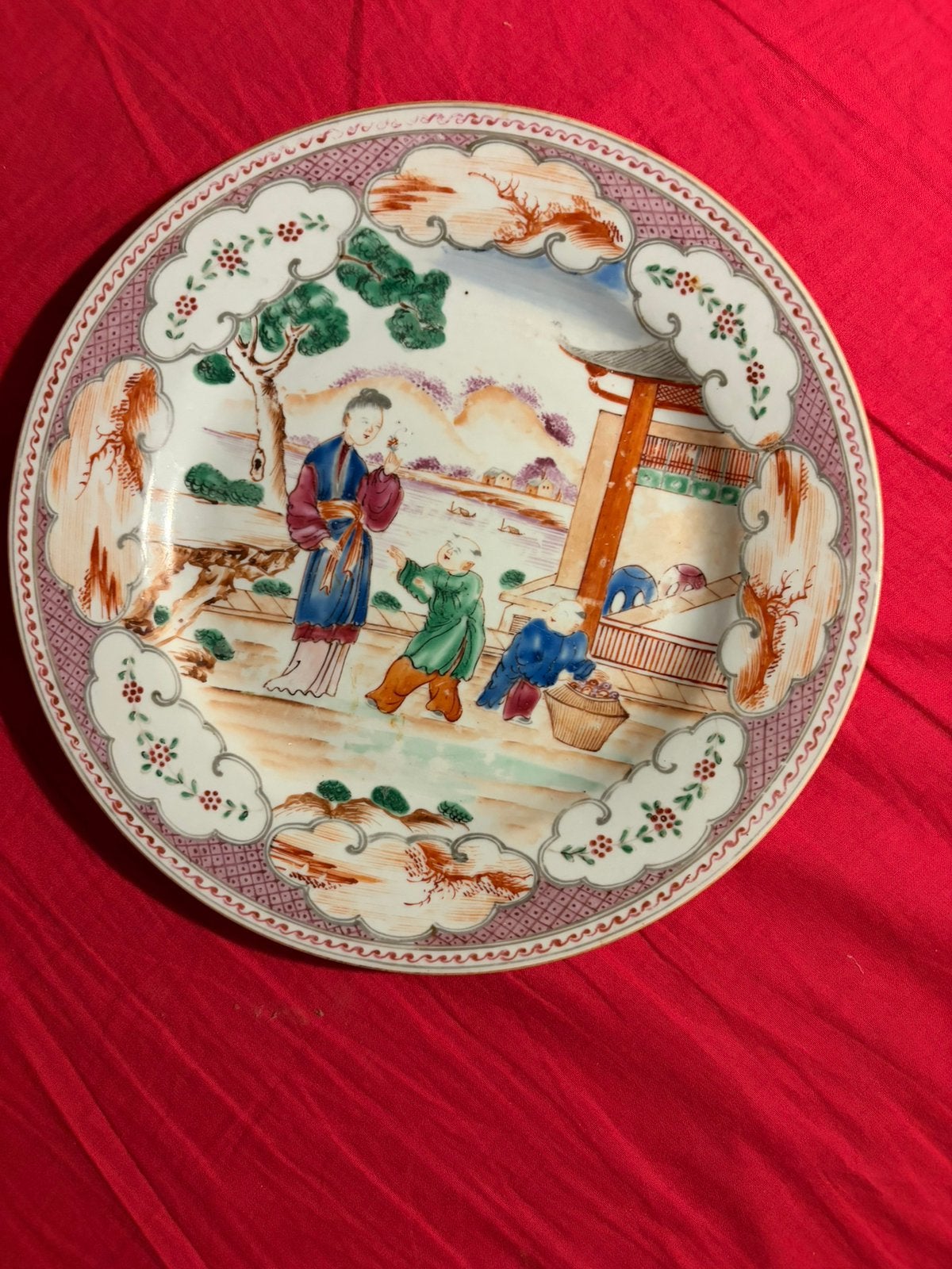 Paar Chinese Famille Rose Borden - Qianlong ca. 1750, Ophalen of Verzenden