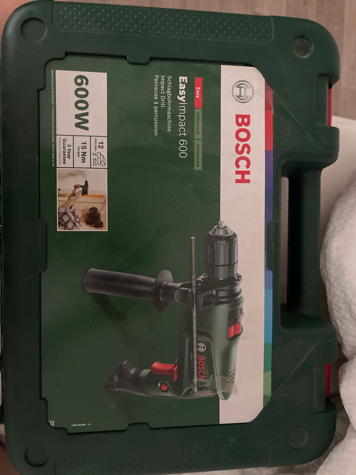 Bosch EasyImpact 600 Klopboormachine - Nieuwstaat, Doe-het-zelf en Verbouw, Gereedschap | Boormachines, 600 watt of meer, Zo goed als nieuw