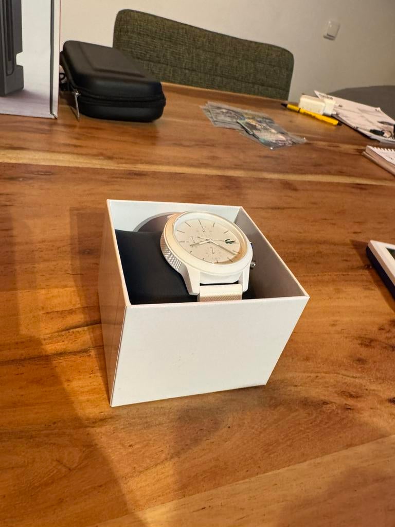 Lacoste horloge nieuw wit, Sieraden, Tassen en Uiterlijk, Horloges | Heren, Ophalen of Verzenden, Zo goed als nieuw, Overige merken
