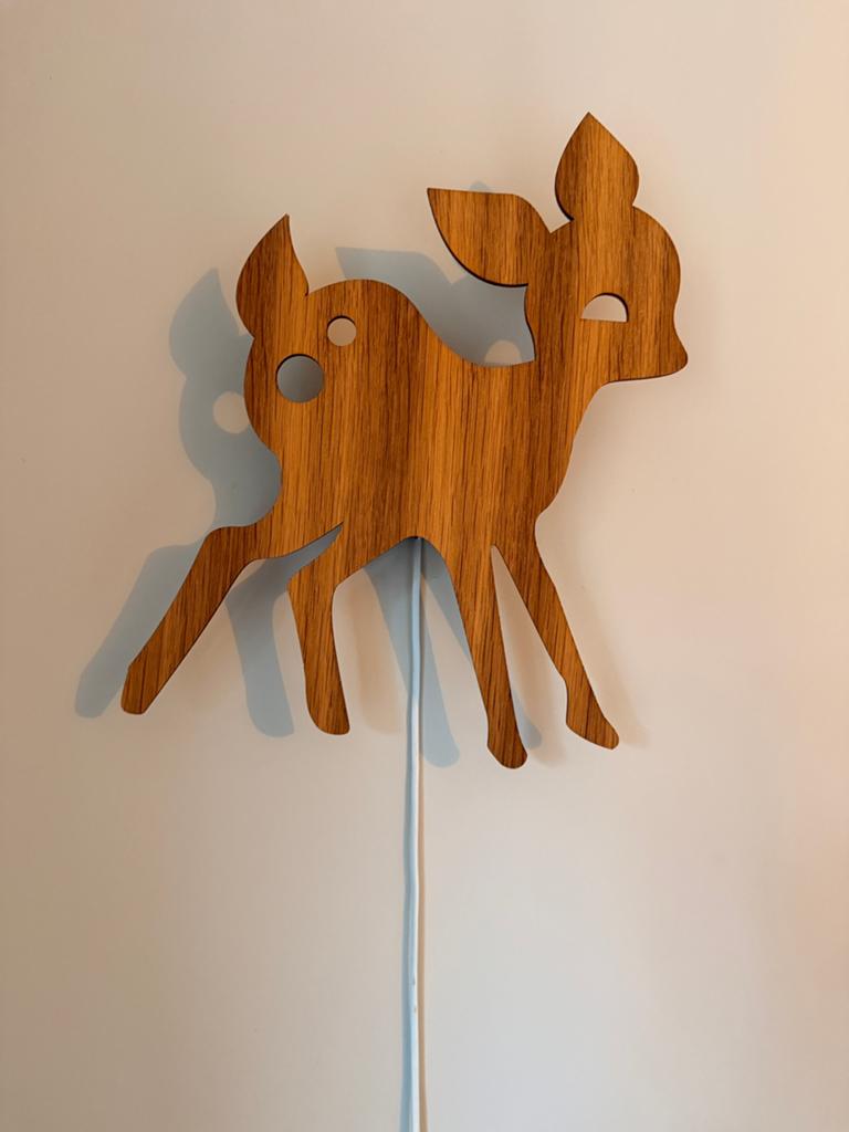 Ferm Living wandlampje deer, Ophalen, Zo goed als nieuw, Hout