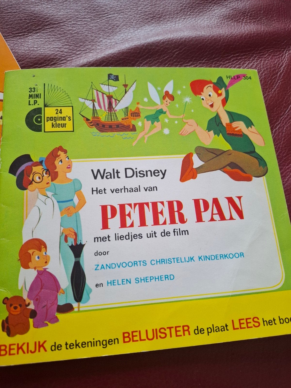 Walt Disney Peter Pan & Bambi 33 1/3 Mini L.P. met boekje, Ophalen of Verzenden, Gebruikt