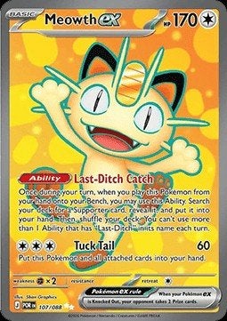 MEOWTH EX 107/088 - PERFECT ORDER, Ophalen of Verzenden, Nieuw, Losse kaart, Foil