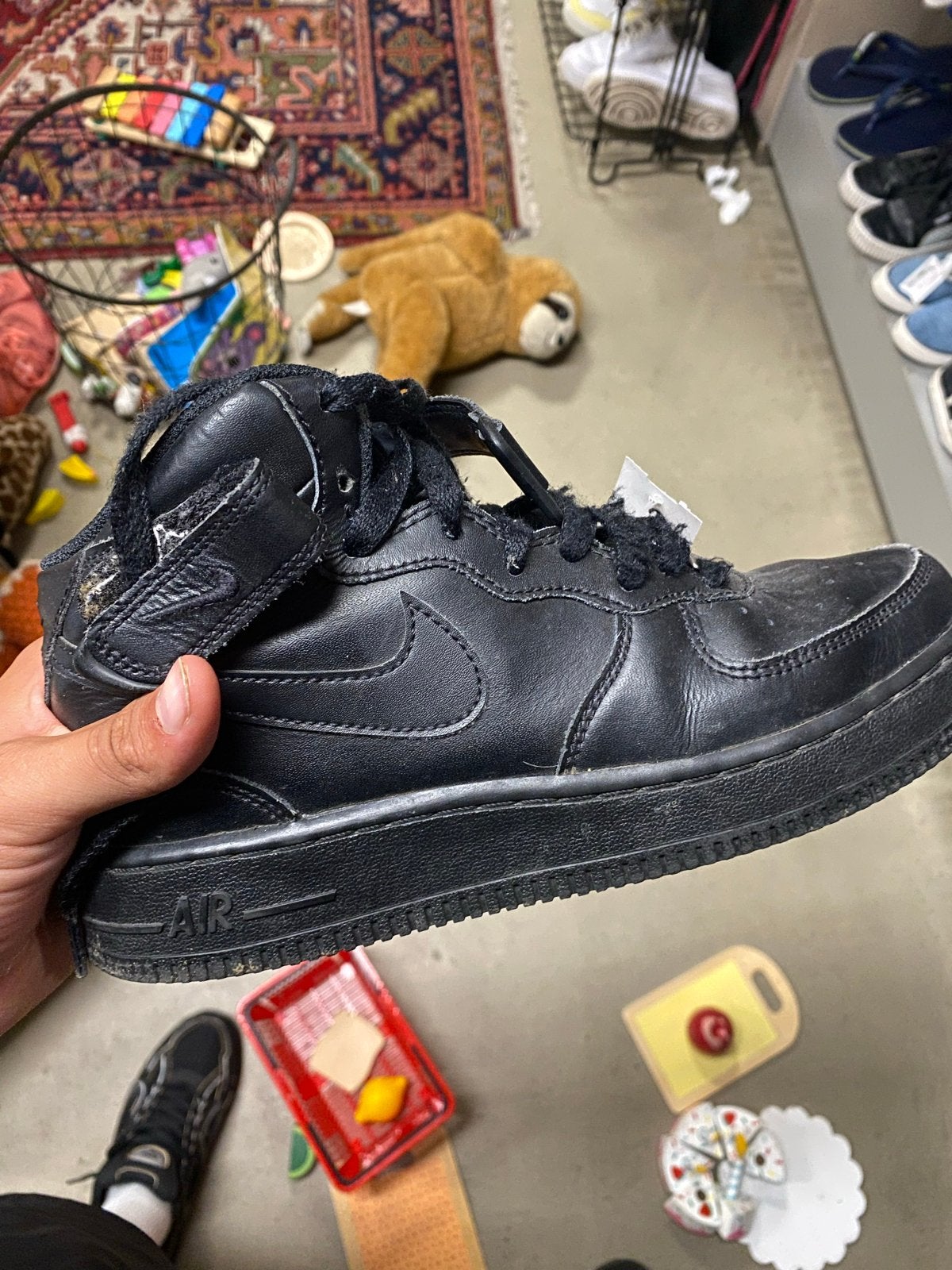 Nike Air Force 1 Zwart - Gedragen, Kleding | Heren, Schoenen, Gedragen, Sneakers of Gympen, Zwart, Ophalen of Verzenden