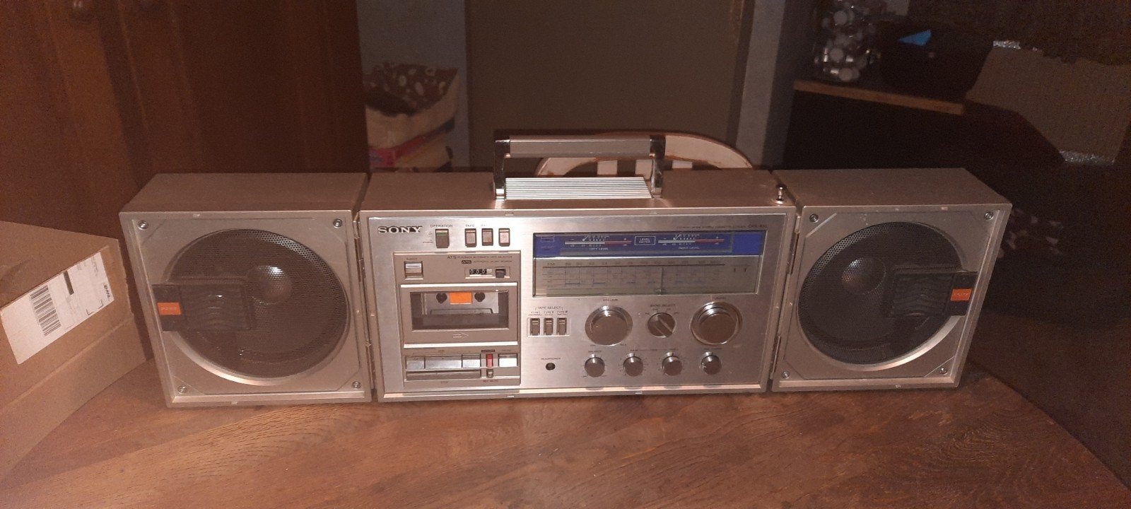 Vintage Sony CFS-88L Boombox met afneembare speakers, Cassettedeck, Gebruikt, Draagbaar, Ophalen of Verzenden