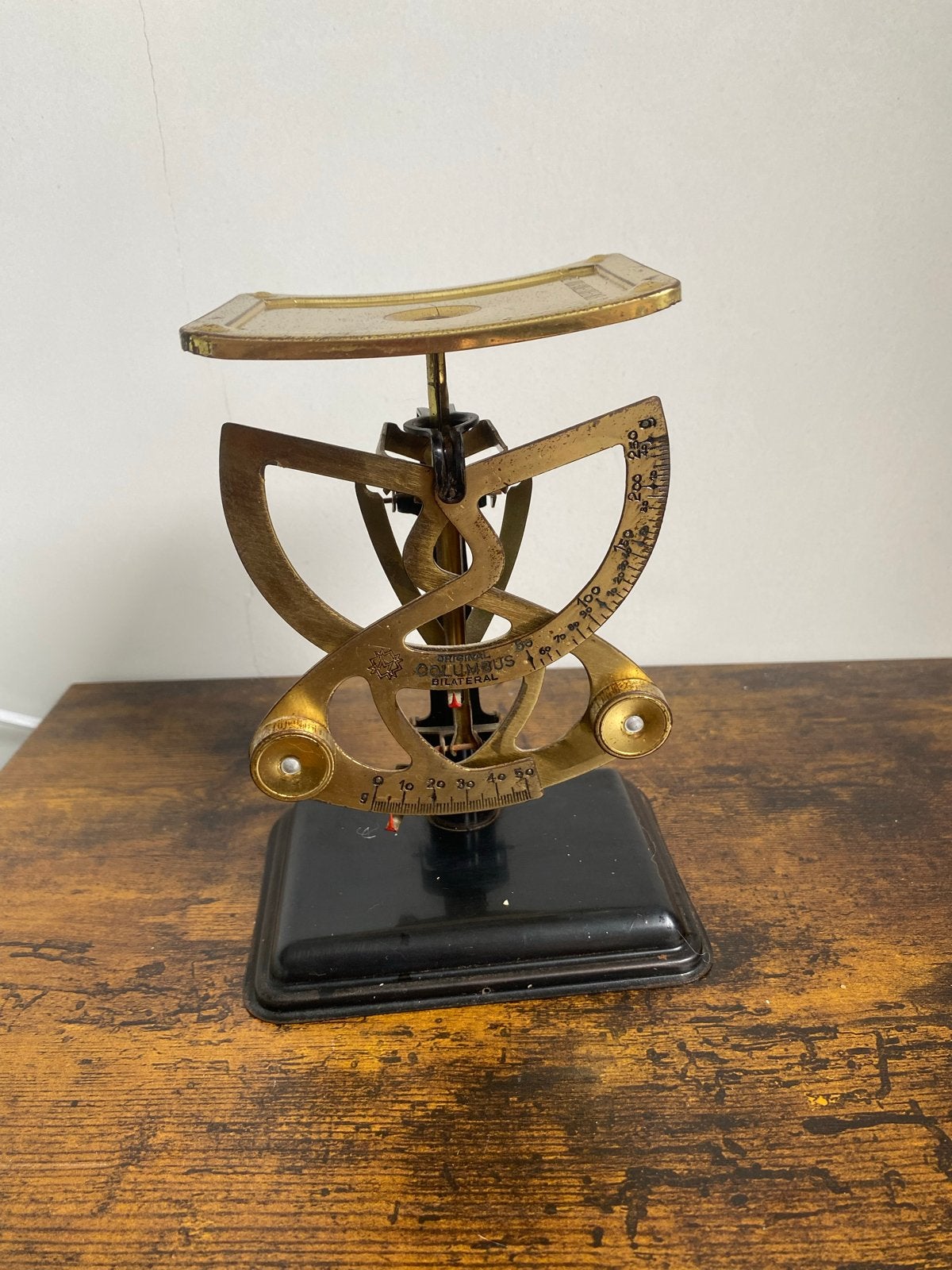 Antieke Columbus Bilateral Brievenweger - Messing, Antiek en Kunst, Ophalen of Verzenden