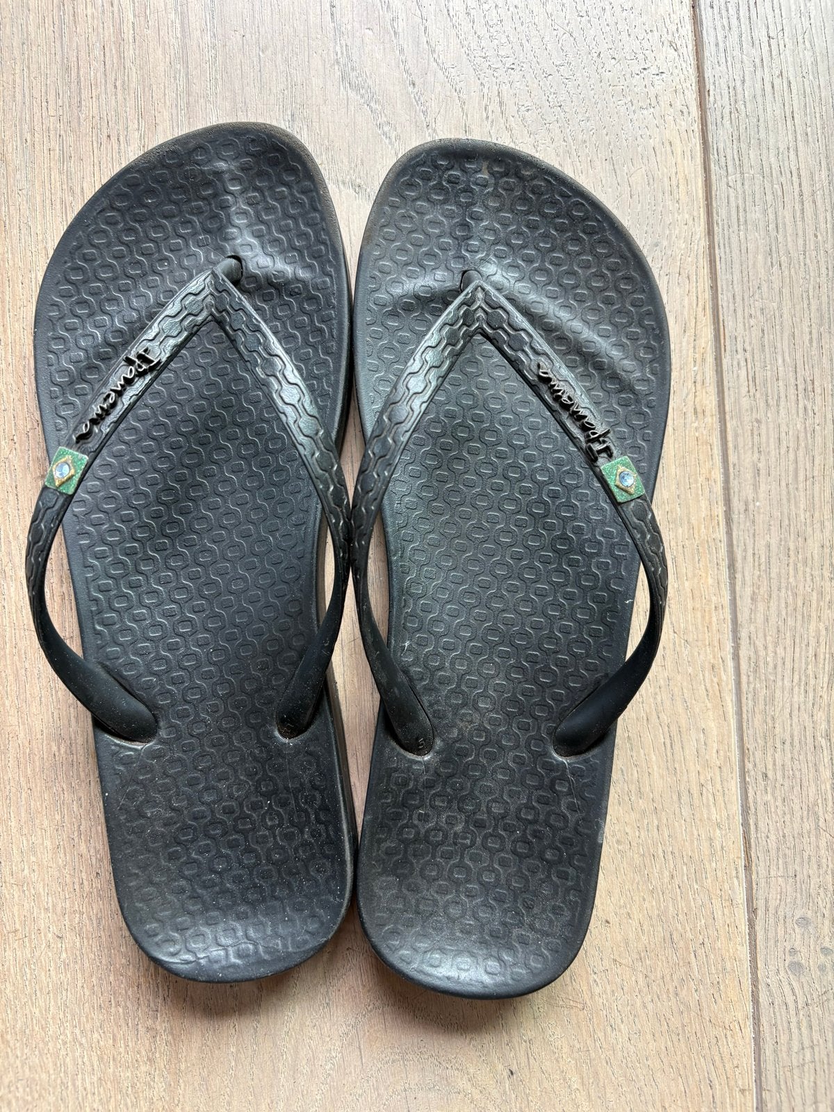 Zwarte Ipanema slippers maat 37, Gebruikt, Meisje, Overige typen, Ophalen of Verzenden