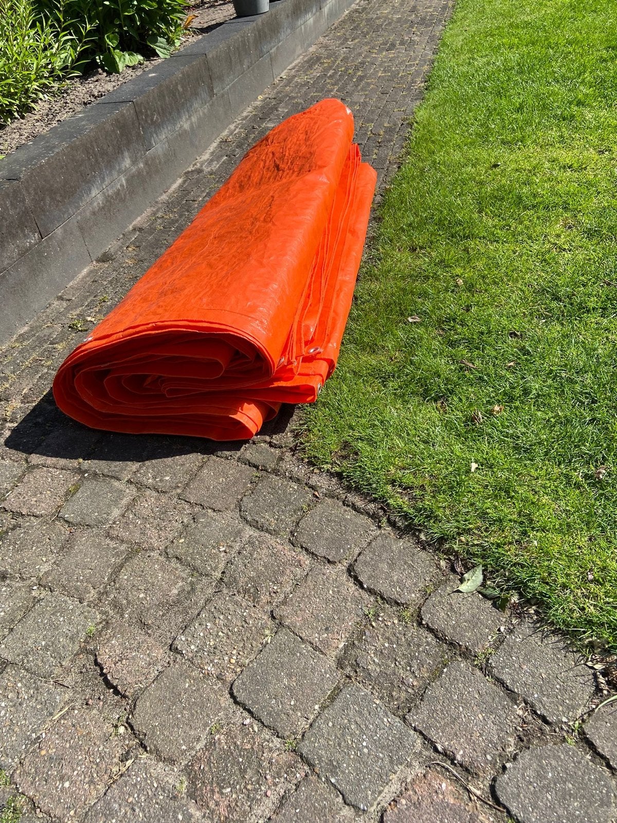 Bouwzeil 8x6 meter - Zo goed als nieuw, Ophalen of Verzenden, Zo goed als nieuw, 15 m² of meer, Zeil