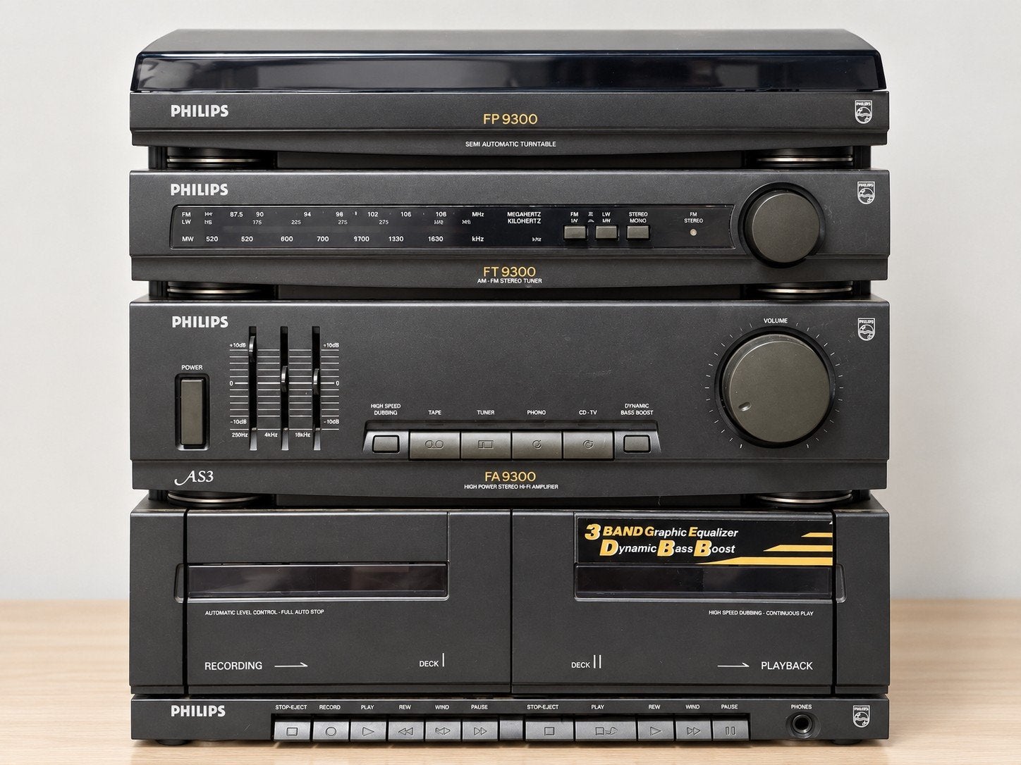 Philips FP9300 platenspeler / stack met nieuwe naald, Ophalen, Gebruikt, Philips