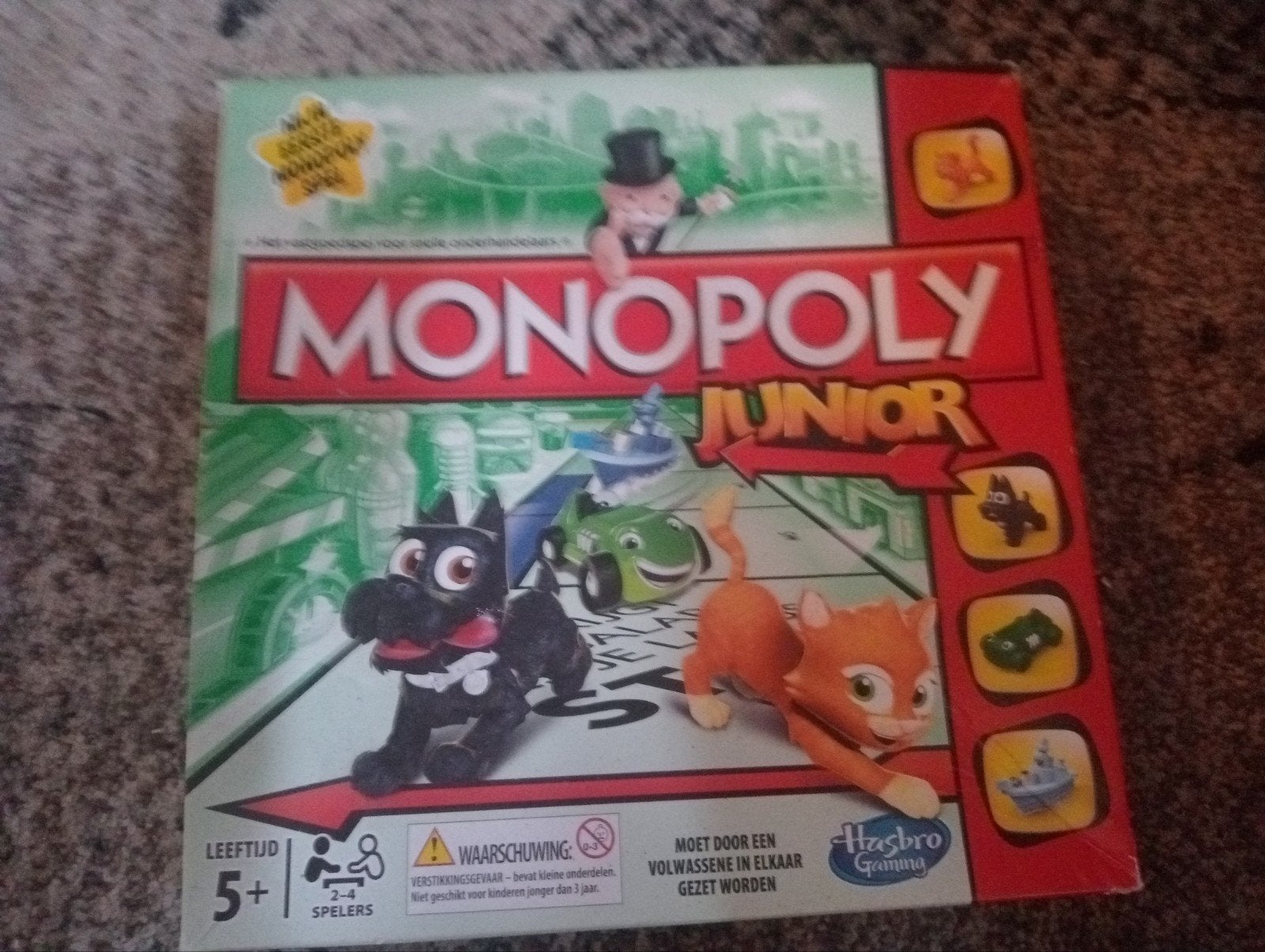 Monopoly Junior - Leuk bordspel voor kinderen, Drie of vier spelers, Ophalen of Verzenden, Gebruikt, Hasbro Gaming