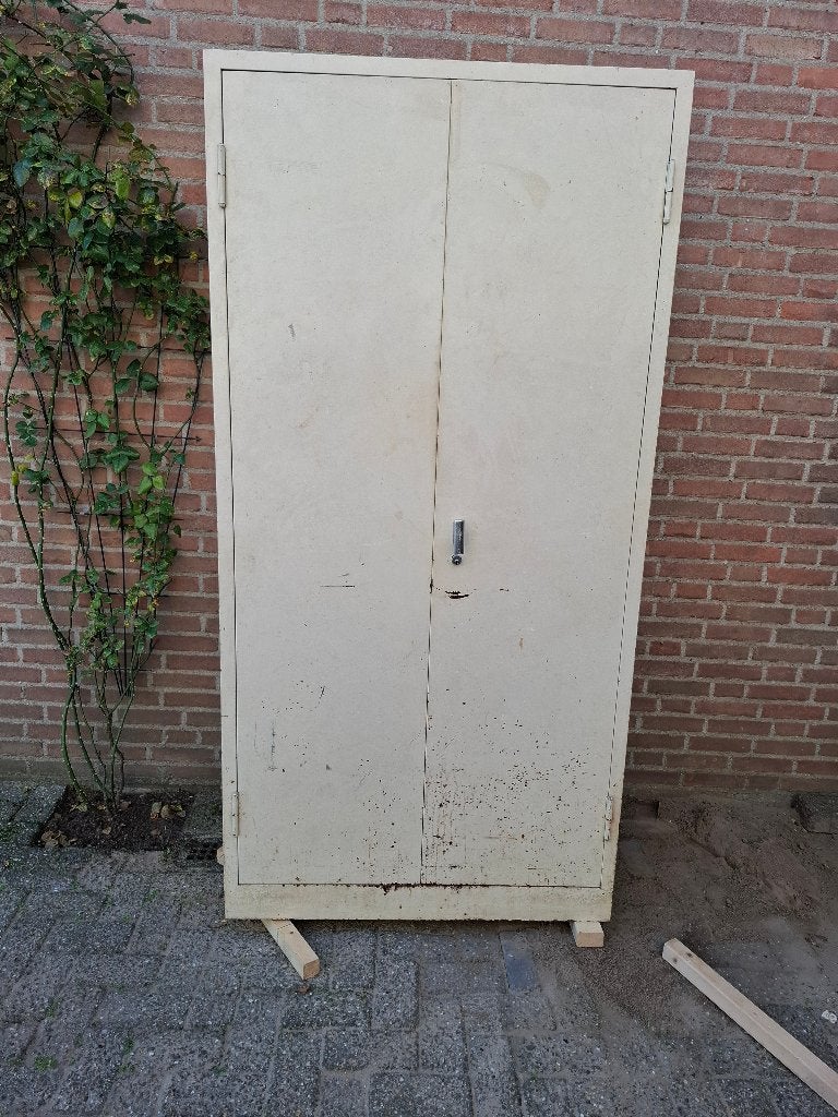 Stalen PSU kast (leger) en een stalen archiefkast, Ophalen, Met deur(en), Gebruikt, 50 tot 100 cm