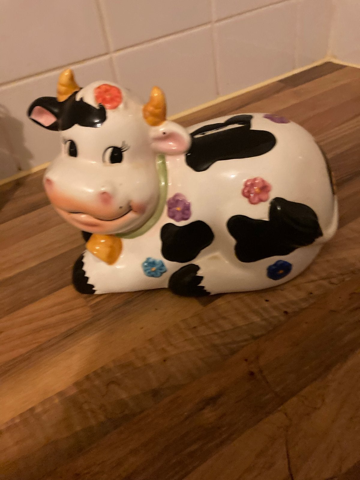 Leuke koe spaarpot - Gebruikt, Ophalen of Verzenden, Gebruikt, Steen, Aardewerk of Keramiek, Dier