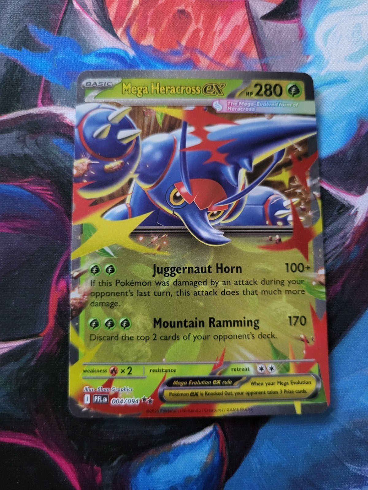Mega Heracross EX - Phantasmal Flames #004/094, Ophalen of Verzenden, Zo goed als nieuw