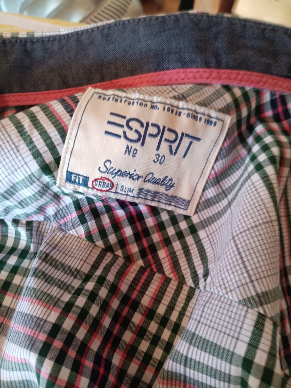 Esprit geruit overhemd - Zo goed als nieuw, Meerkleurig, Ophalen of Verzenden, Zo goed als nieuw, Overige halswijdtes