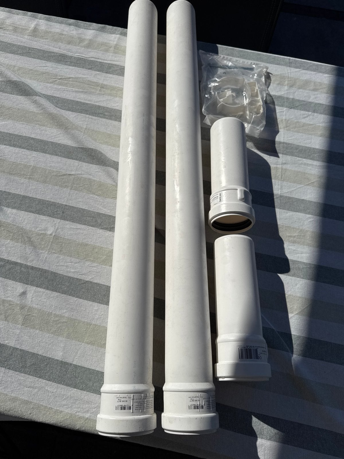 Rookgas afvoerbuizen PVC - Diverse lengtes, Ophalen, Afvoer, Gebruikt, Pvc