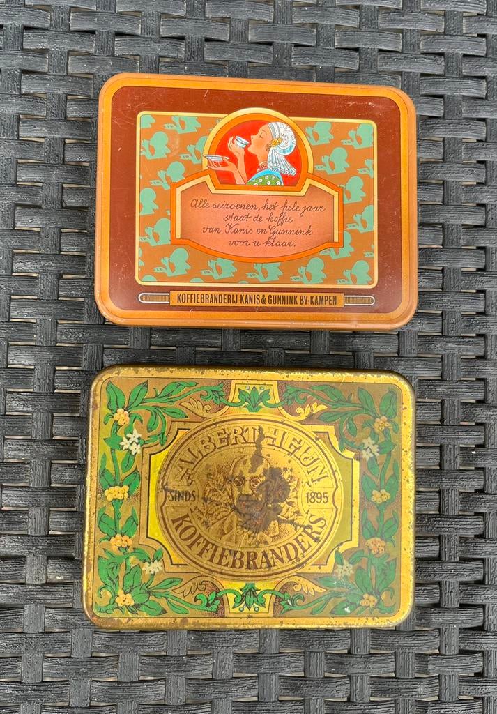 Oude koffiebranders blikjes, Ophalen of Verzenden, Gebruikt, Koffie