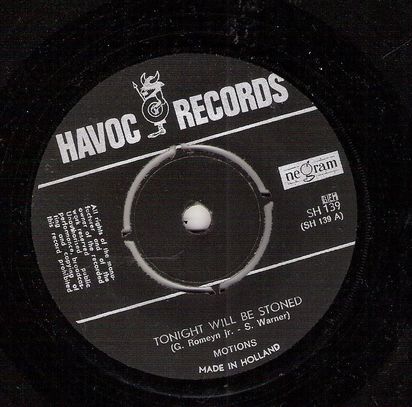 Motions - Tonight Will Be Stoned -Nederbeat 1967 ook jukebox, Ophalen, Gebruikt, Pop