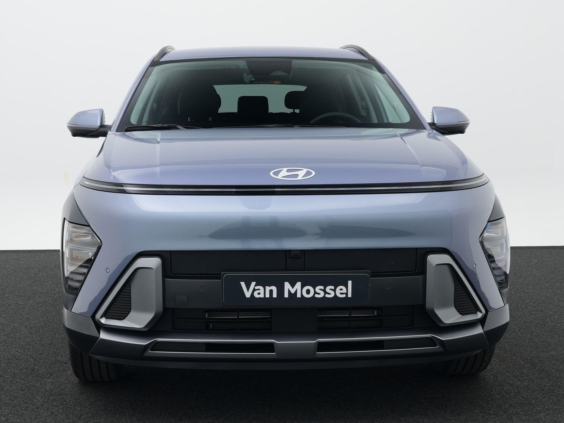 Hyundai Kona 1.6 GDI HEV Premium | Lederen bekleding | Stoel, 137 pk, Met garantie (alle), Blauw, Leder