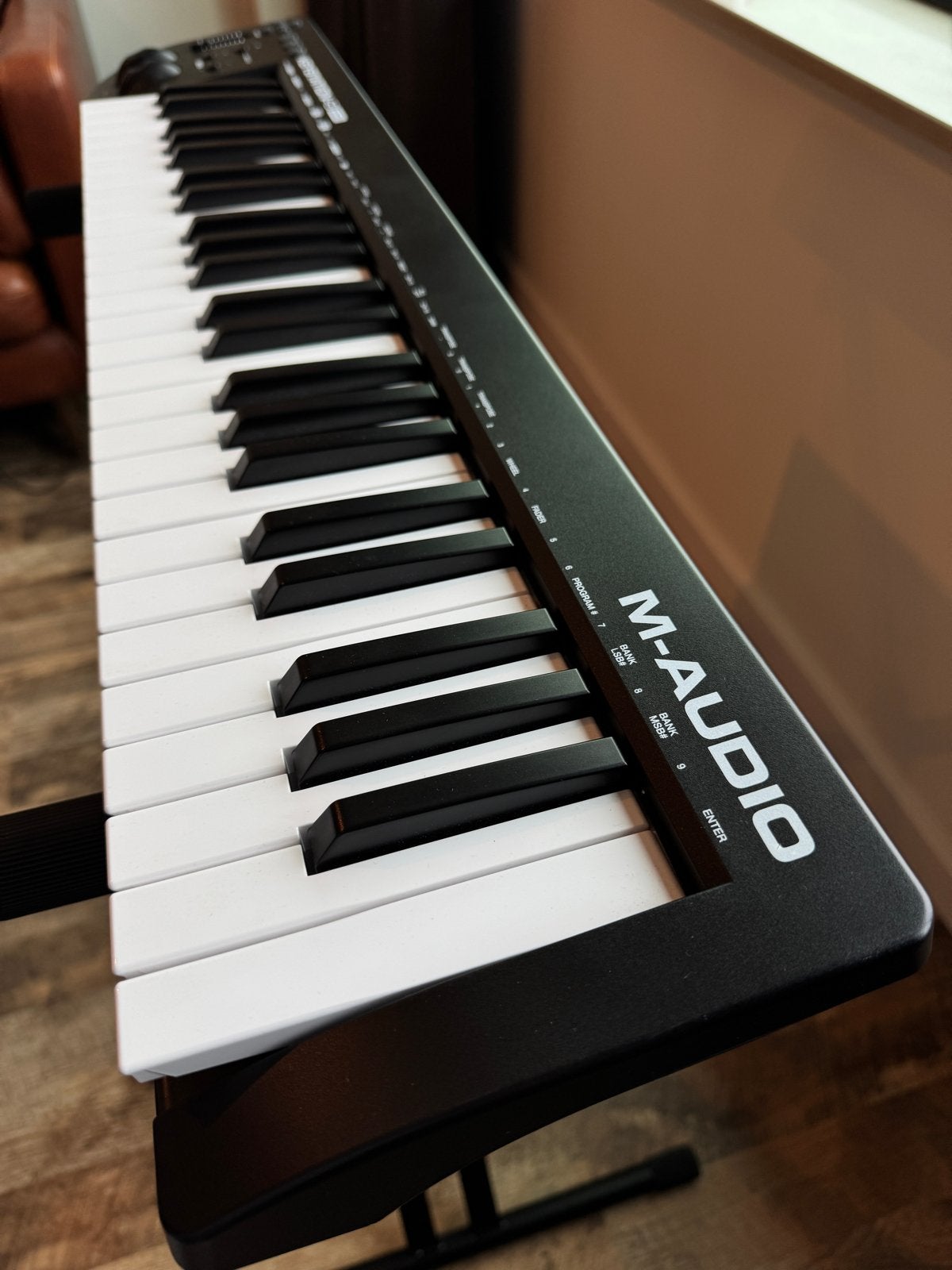 M-Audio Keystation 49 MK3 MIDI Keyboard + Standaard & Pedaal, Gebruikt, Aanslaggevoelig, Ophalen, 49 toetsen
