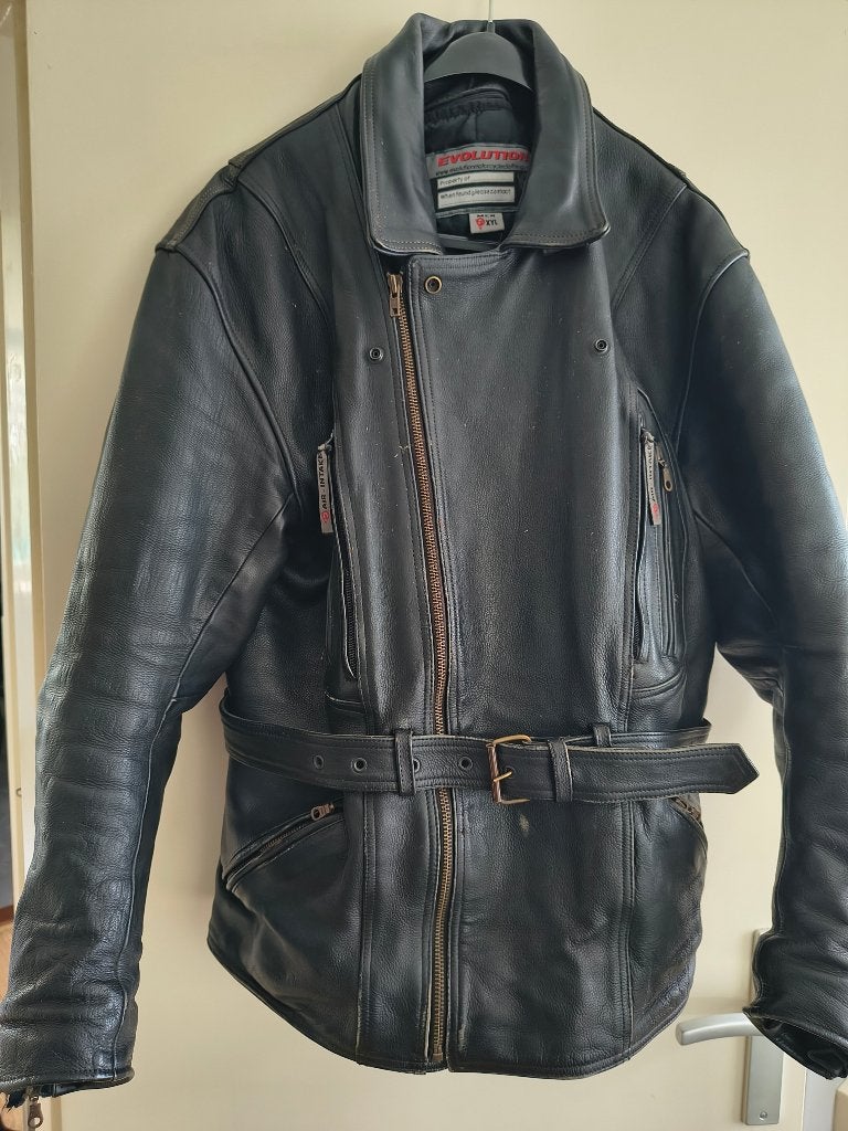 Motorjas leer zwart 3XL, Ophalen, Evolution, Heren, Jas | leer