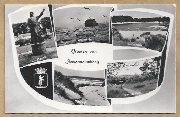 Ansichtkaart Groeten van Schiermonnikoog, Ophalen of Verzenden, 1960 tot 1980, Gelopen, Waddeneilanden