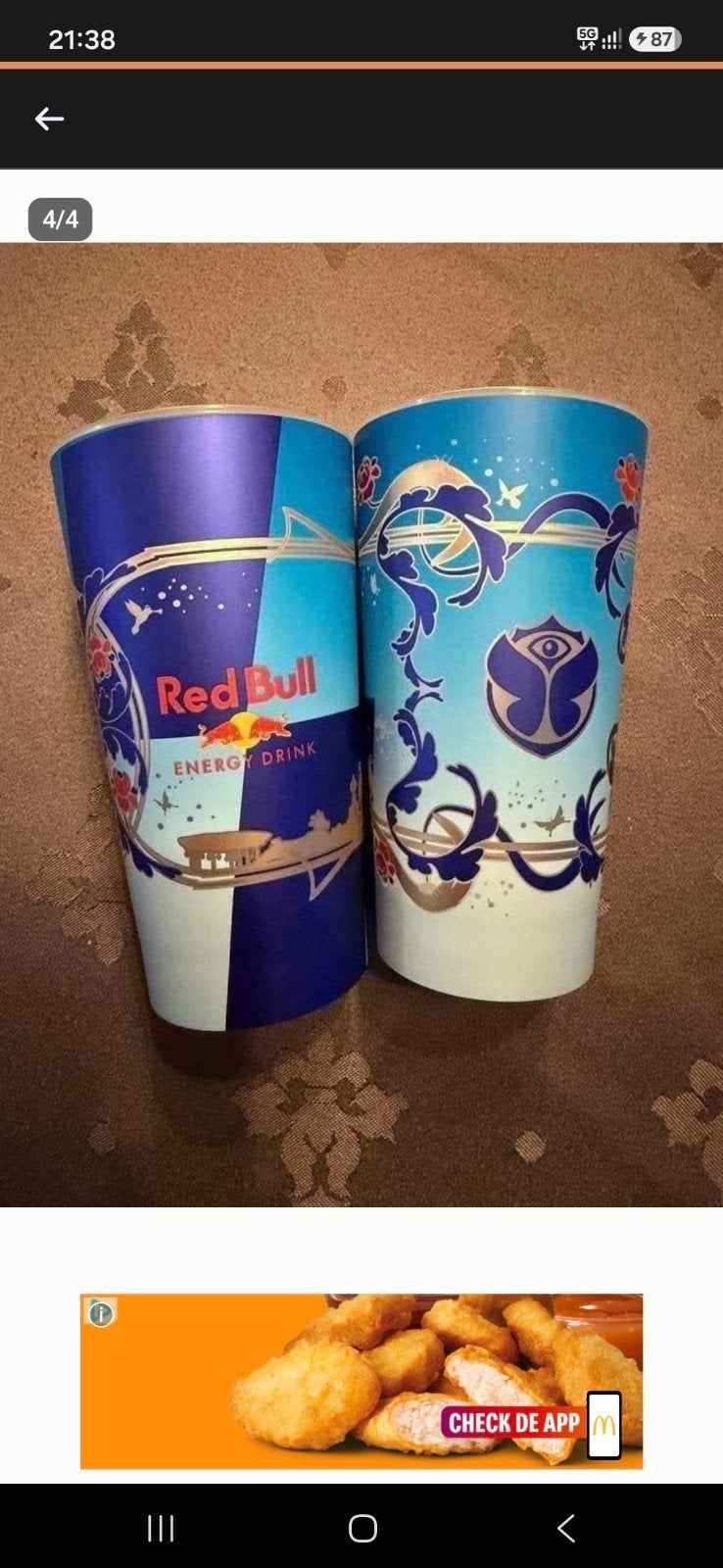Tomorrowland Red Bull Bekers 2025 & 2026 - Nieuw, Ophalen