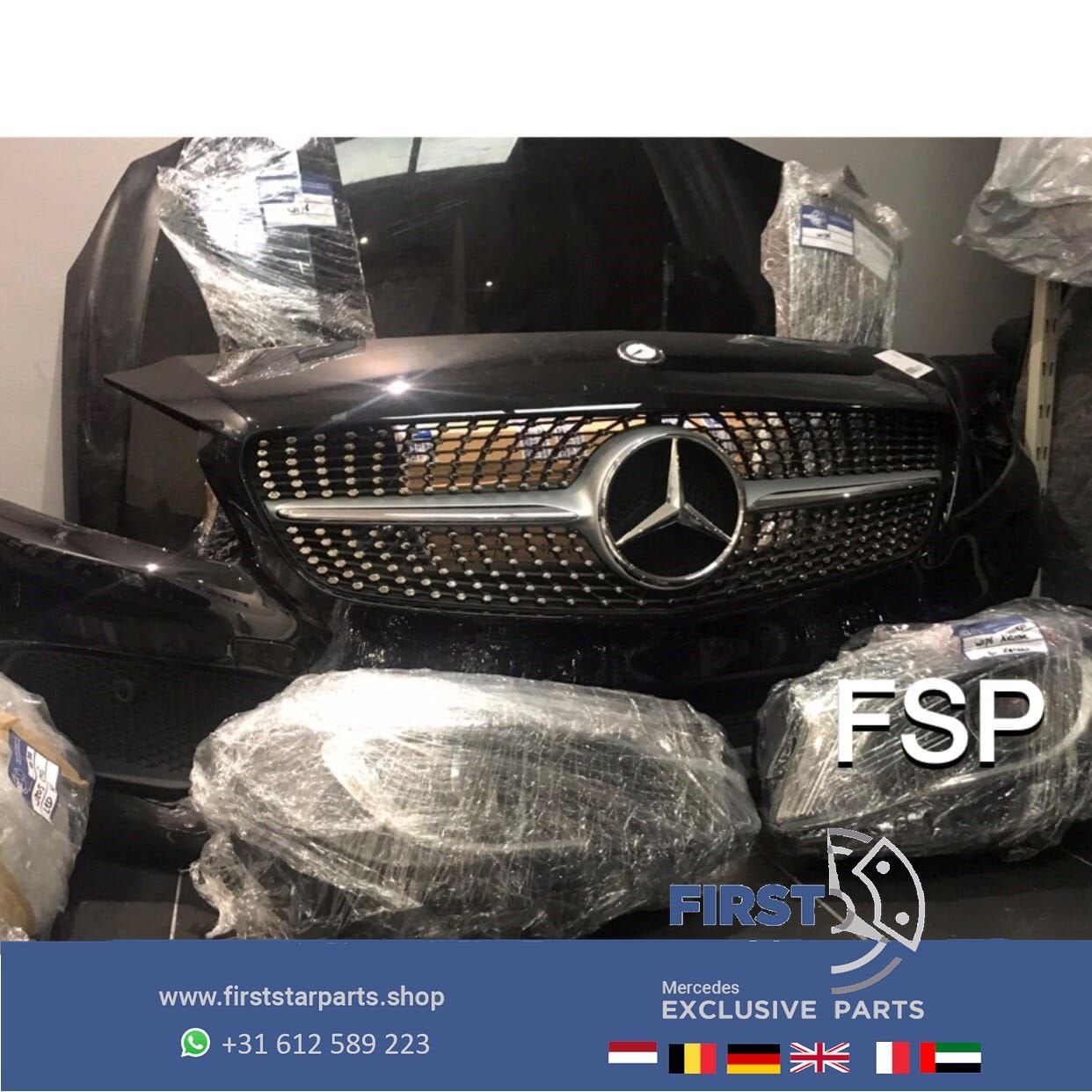 W176 FACELIFT AMG VOORKOP Mercedes A KLASSE COMPLEET FRONT 2, Gebruikt, -, Voor, Ophalen of Verzenden