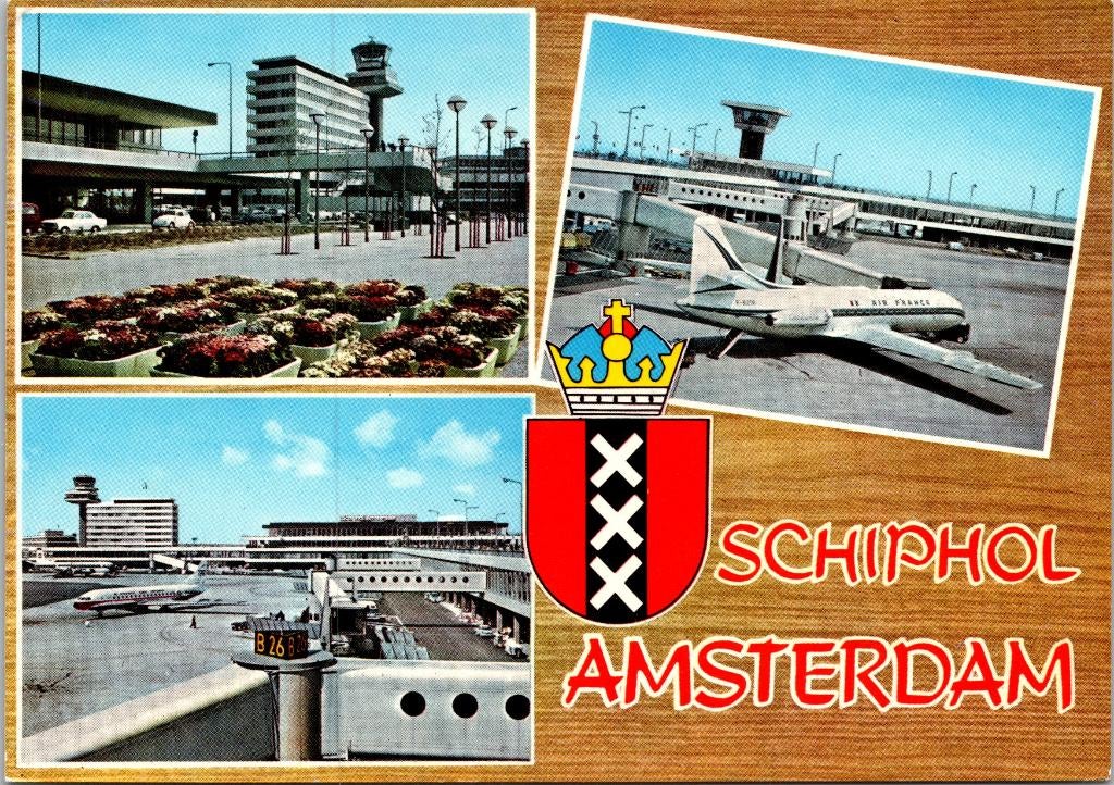 Schiphol Amsterdam - 11 ansichtkaarten, Verzenden, 1960 tot 1980, Ongelopen, Noord-Holland