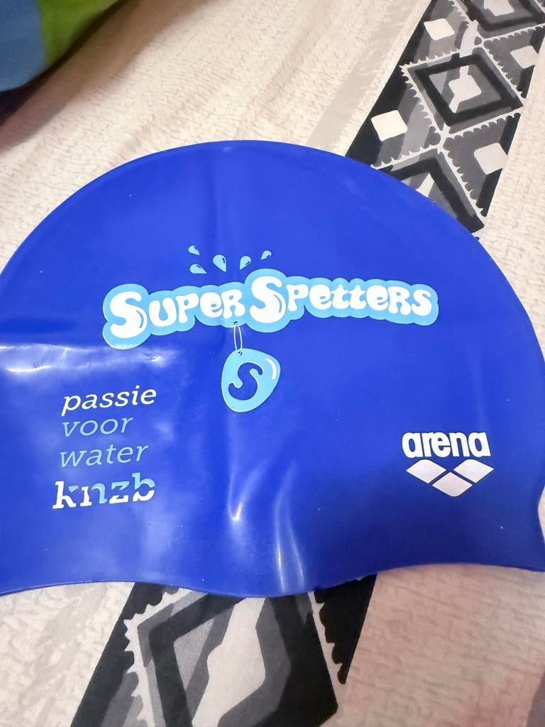 Arena Super Spetters Zwemmuts - Blauw en Roze, Ophalen of Verzenden, Gebruikt