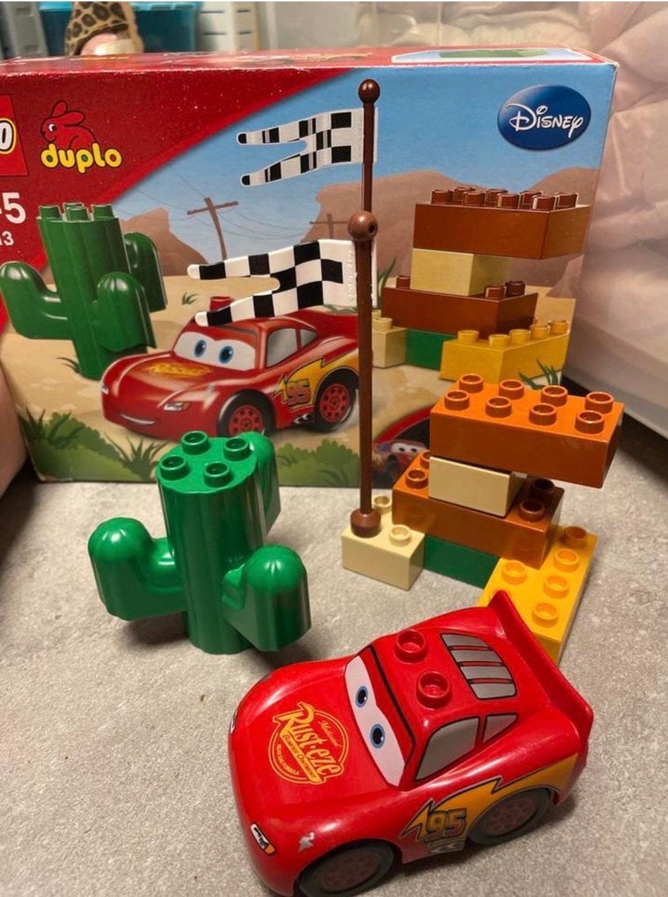 LEGO Duplo Disney Cars Bliksem McQueen Set 5813, Gebruikt, Lego, Ophalen of Verzenden, Compleet