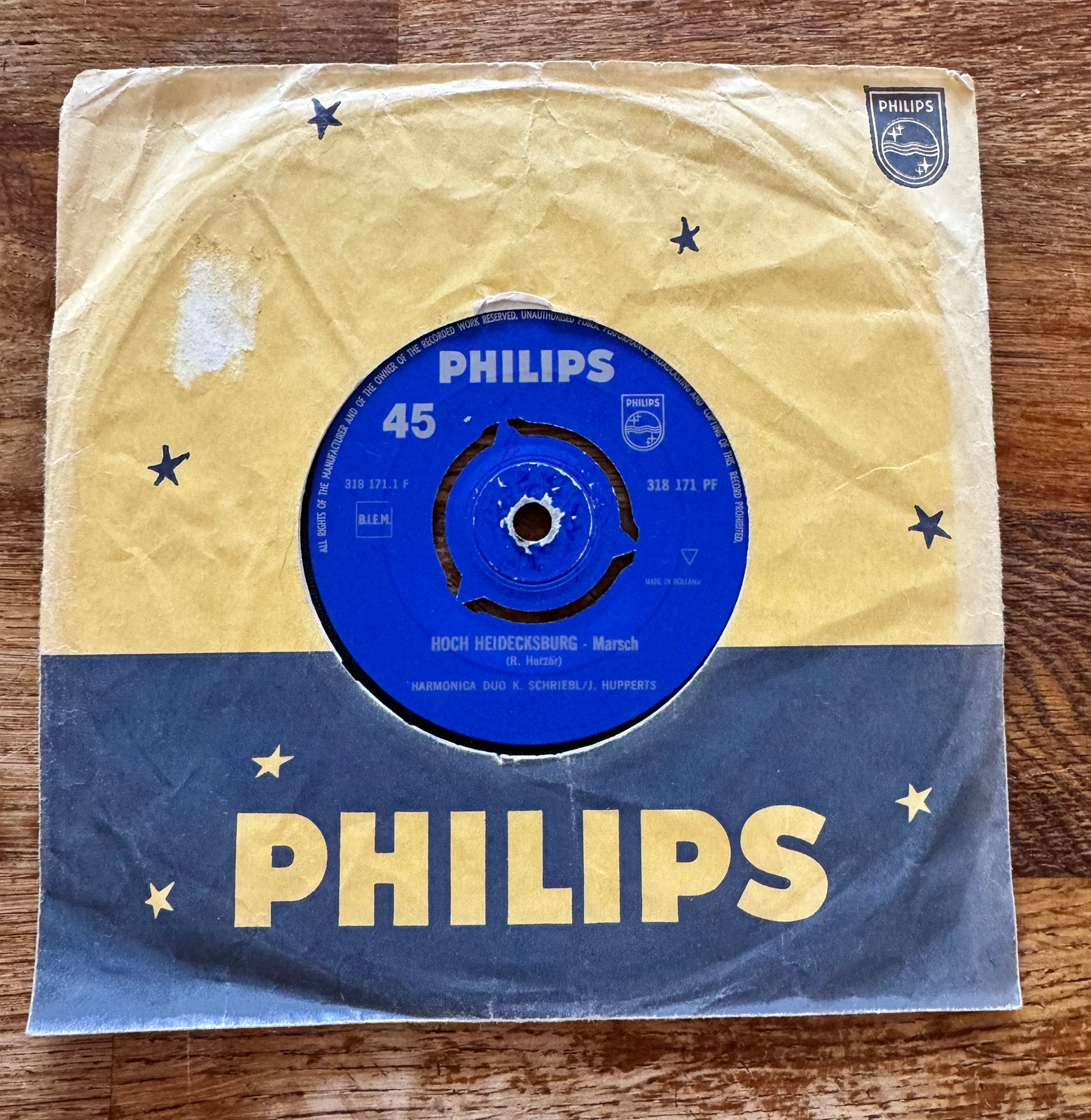 Vinyl Single - Harmonica Duo K. Schreibl, J. Hupperts, Ophalen of Verzenden, Zo goed als nieuw, Pop