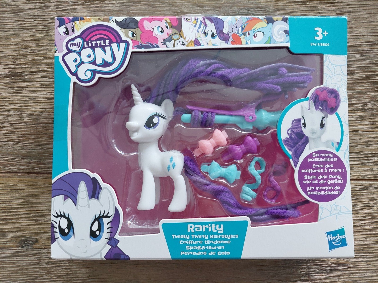My Little Pony Rarity Twisty Twirly Hairstyles speelfiguur, Kinderen en Baby's, Speelgoed | My Little Pony, Verzenden, Nieuw