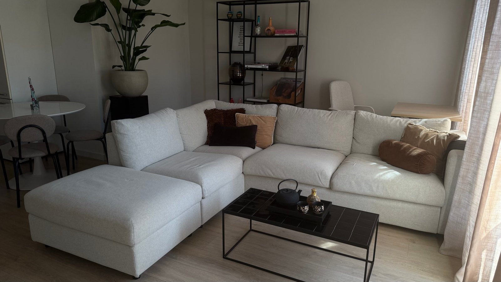 IKEA VIMLE Hoekbank met slaapfunctie - Gunnared beige, Ophalen, 250 tot 300 cm, Gebruikt, Hoekbank