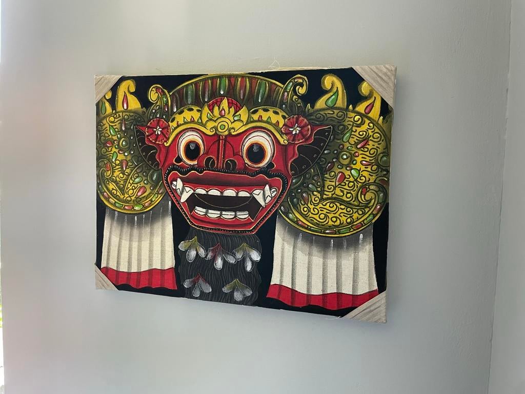 Barong dans schilderij uit Bali, Ophalen of Verzenden