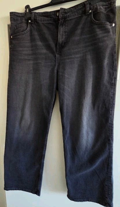 H&M Jeans Wijde Pijp Maat 50 Z.G.A.N., Kleding | Dames, H&M, Overige kleuren, Overige jeansmaten, Ophalen of Verzenden