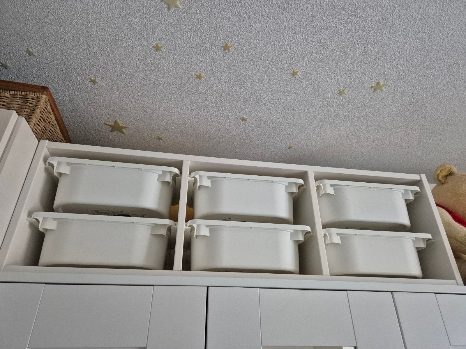 Ikea kast/wandopberger met 6 opbergbakken, Ophalen, Minder dan 2 meter