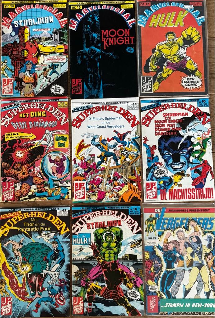 Marvel Superhekden. 9 x. Nederlandstalig, Meerdere stripboeken, Ophalen of Verzenden, Gelezen