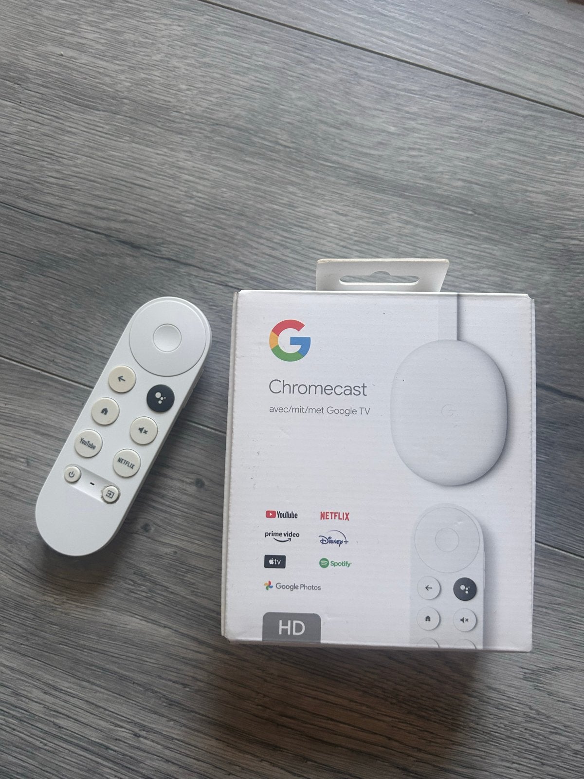 Google Chromecast met Google TV (HD) - Wit, Ophalen of Verzenden, Zo goed als nieuw, HDMI, Zonder harde schijf