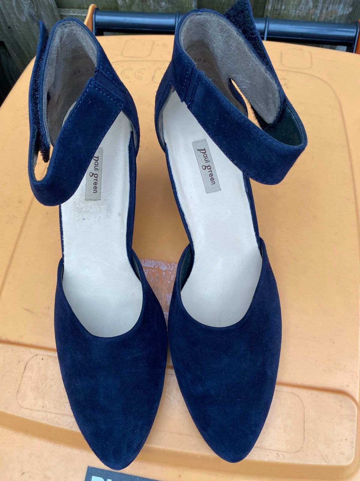Donkerblauwe enkelband pump van Paul Green maat 41. ZGAN, Pumps, Blauw, Ophalen of Verzenden, Zo goed als nieuw