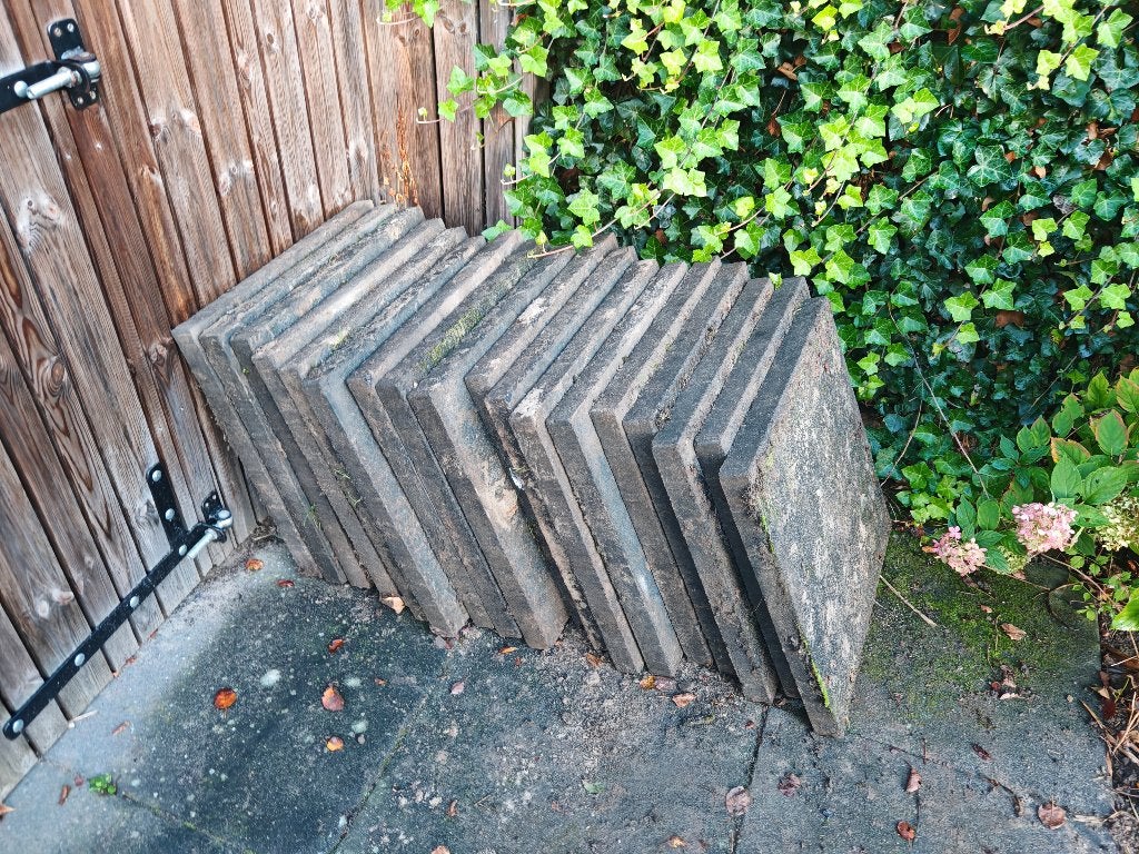 Betontegels 60 x 60 cm, Ophalen, Gebruikt, Minder dan 5 m², Beton