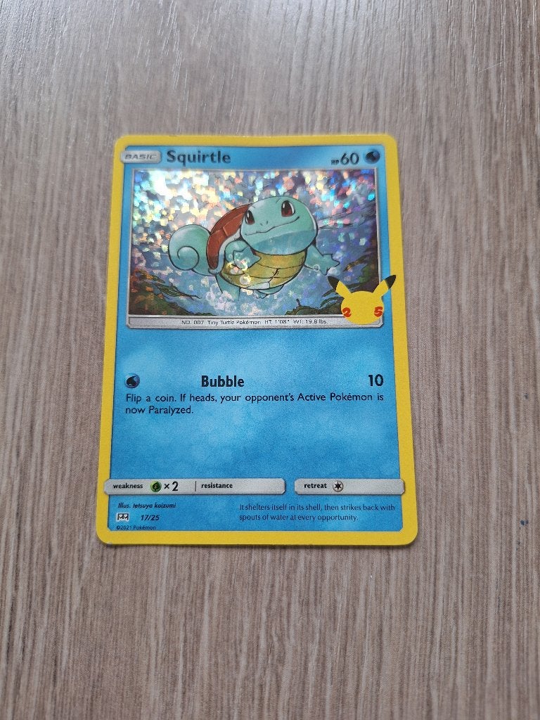 Pokémon kaart Squirtle 17/25, Ophalen of Verzenden, Gebruikt, Losse kaart