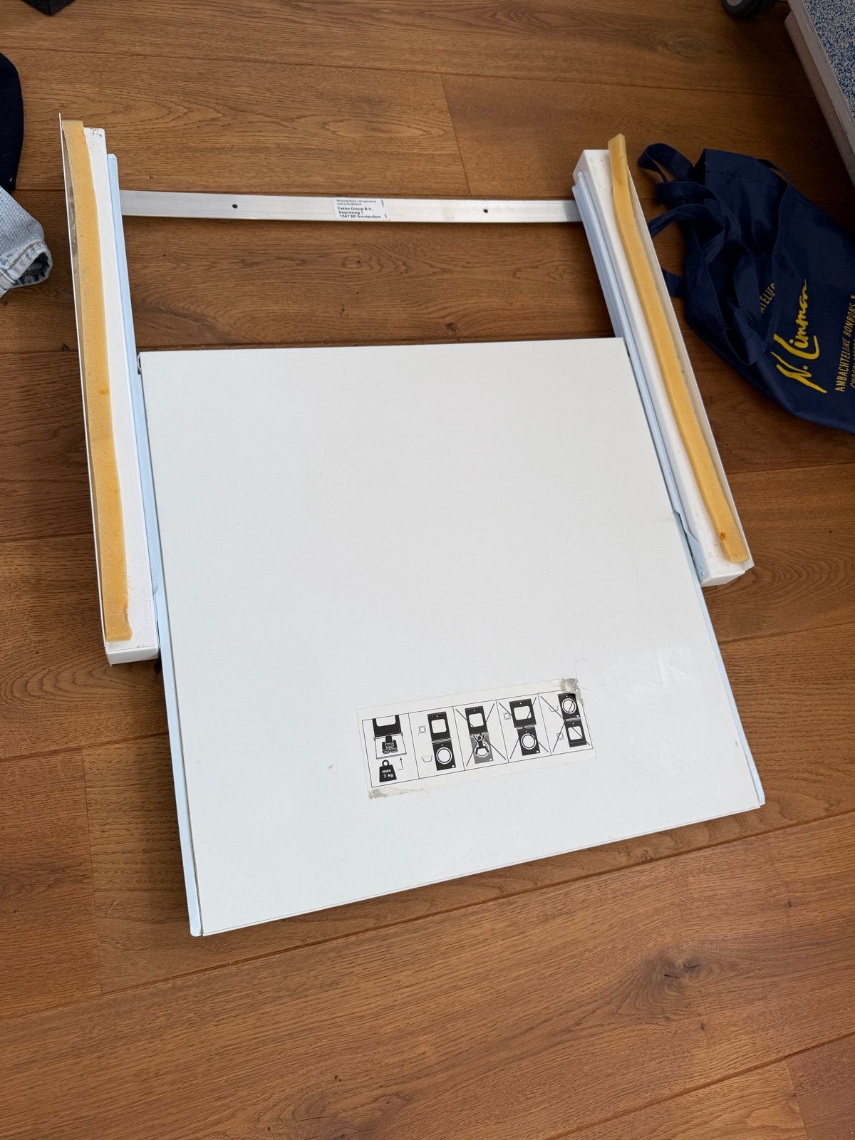 Wasmachine/droger rand met schuifplank 69cm breed, Witgoed en Apparatuur, Ophalen of Verzenden, Gebruikt
