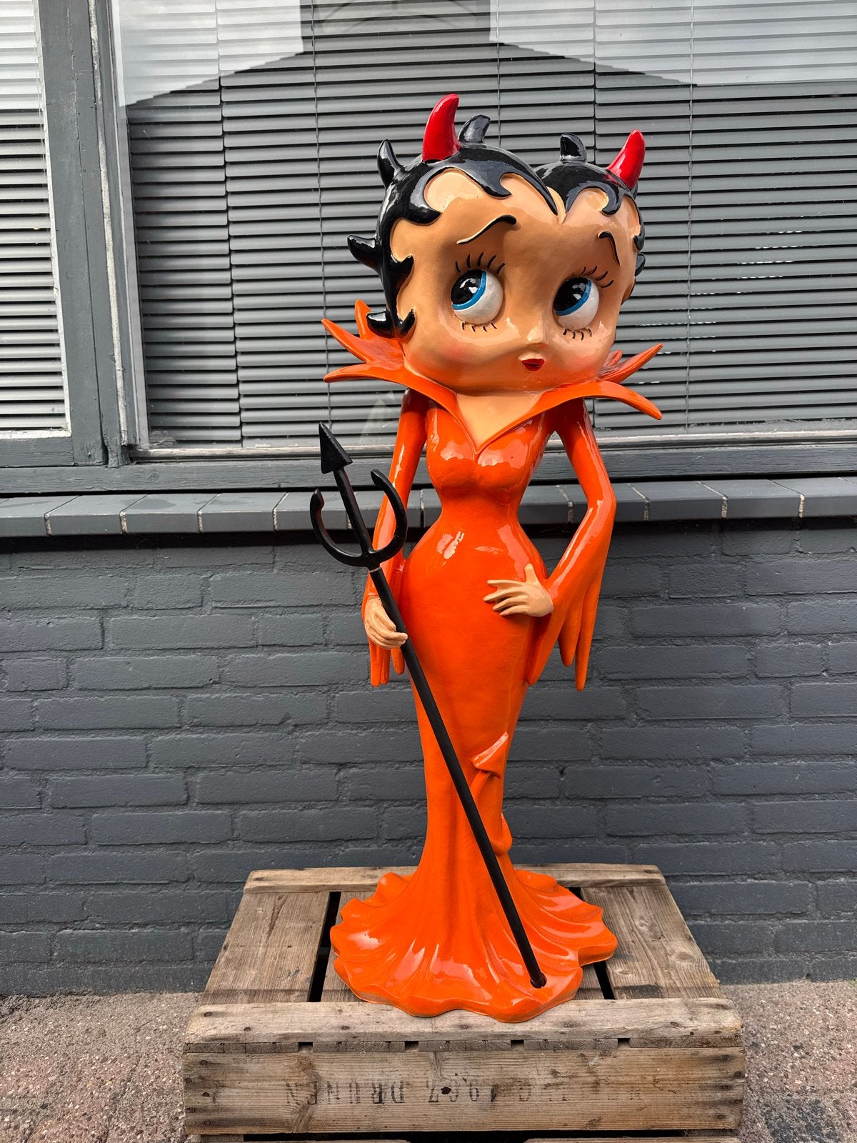 Grote Betty Boop Duivel Beeld - Uniek en Opvallend, Ophalen, Gebruikt, Mens